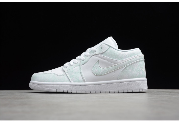Jordan 1 Low Triple White Tumbled Leather 553558-130