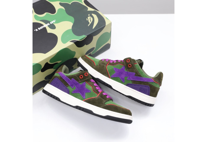 A Bathing Ape Sk8 Sta Dark Purple Green BA001FWG701029X