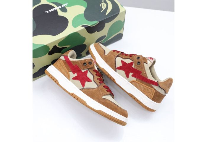 A Bathing Ape Sk8 Sta Wheat Red BA001FWG701030X