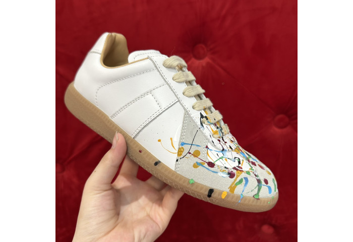 ma*s*n Ma*i*la calfskin sneakers