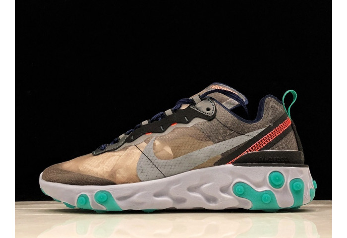 Nike React Element 87 Black Neptune Green AQ1090-005