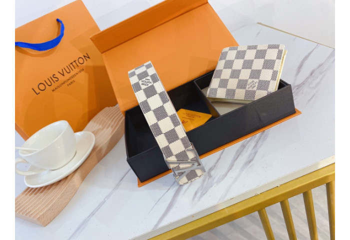 LV WALLET & BELT SET (3.8 CM)