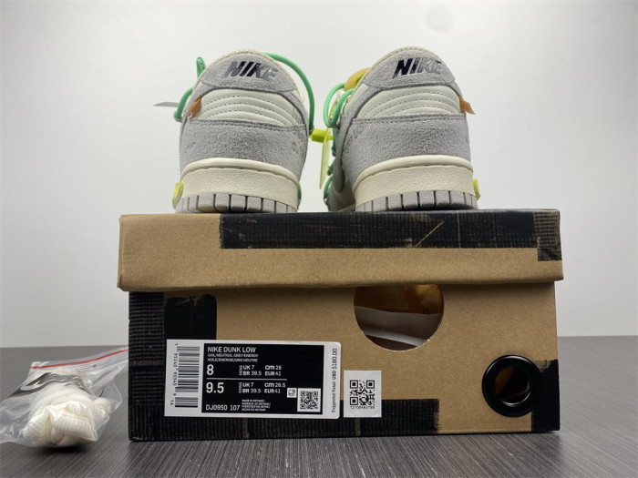 NIKE DUNK LOW OFF-WHITE LOT 14 DJ0950-107