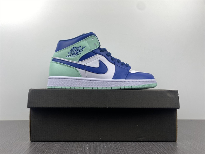 Air Jordan 1 Mid Blue Mint (GS) 554724-413