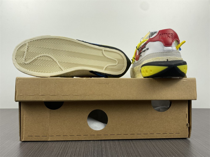 Off-White x Nike Blazer Low in White and University Red DH7863-100