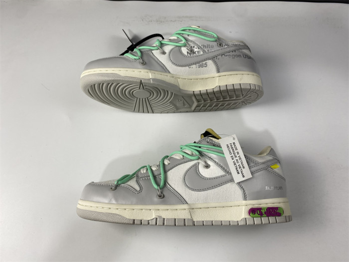 OFF-WHITE X NIKE SB DUNK LOW 04 OF 50 OW WHITE GREY GREEN DM1602-114