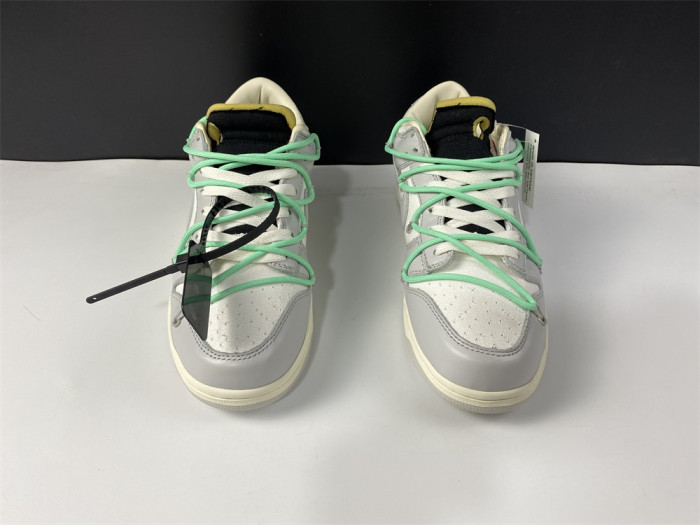 OFF-WHITE X NIKE SB DUNK LOW 04 OF 50 OW WHITE GREY GREEN DM1602-114
