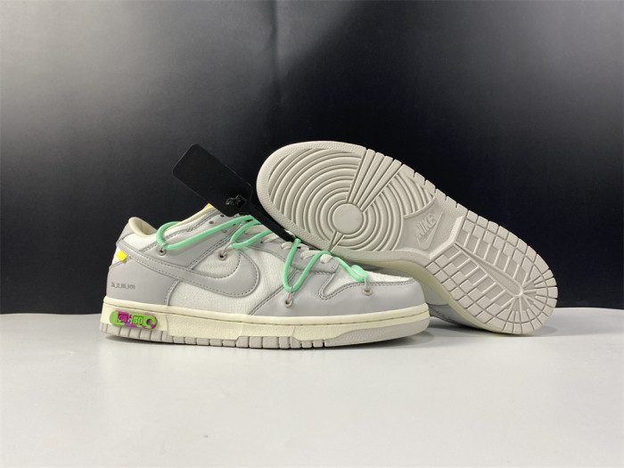 OFF-WHITE X NIKE SB DUNK LOW 04 OF 50 OW WHITE GREY GREEN DM1602-114