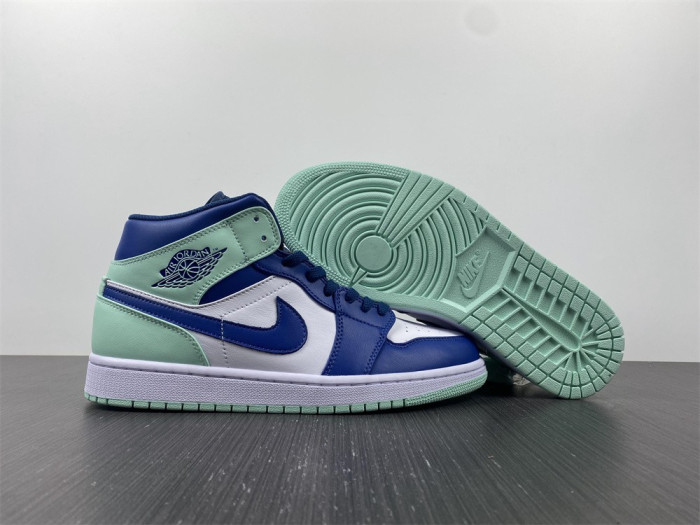 Air Jordan 1 Mid Blue Mint (GS) 554724-413