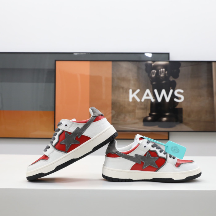A Bathing Ape SK8 Sta White Red BA001FWH801017_RED_A/1H80191017-RED
