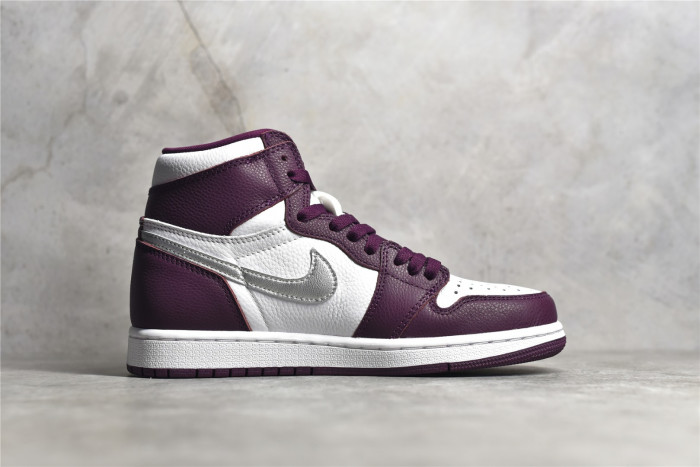 Air Jordan 1 High OG “Bordeaux” Bordeaux/White-Metallic Silver 555088-611