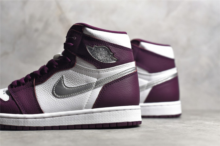 Air Jordan 1 High OG “Bordeaux” Bordeaux/White-Metallic Silver 555088-611