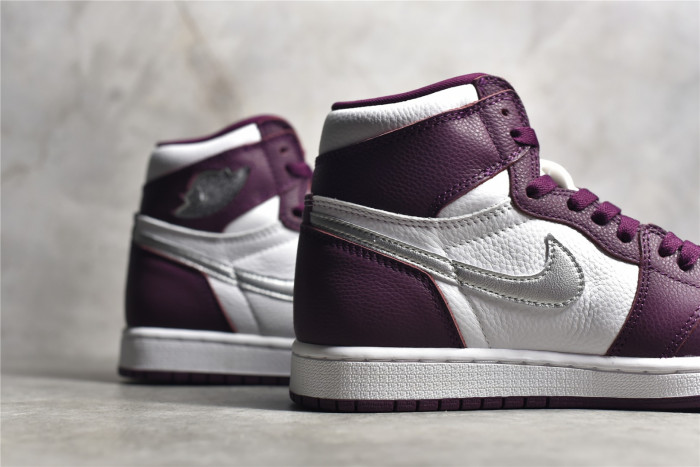 Air Jordan 1 High OG “Bordeaux” Bordeaux/White-Metallic Silver 555088-611