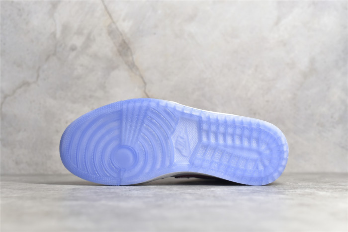 Air Jordan 1 Mid With Red Patent and Geometric Print DC7294-600