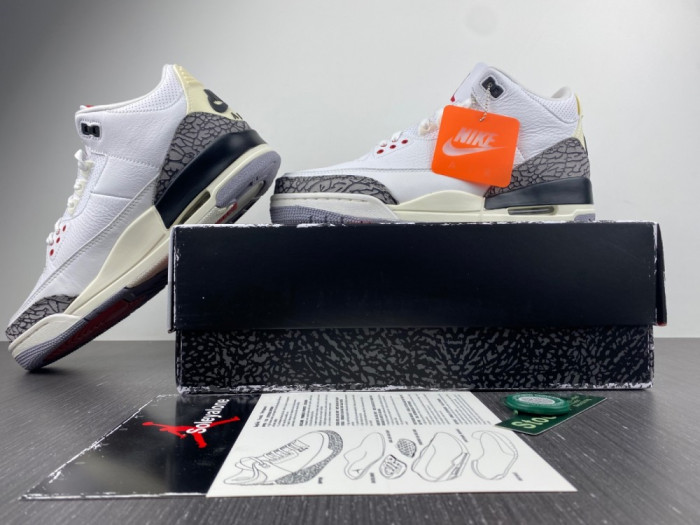 AIR JORDAN 3 WHITE CEMENT REIMAGINED SHOES DN3707-100