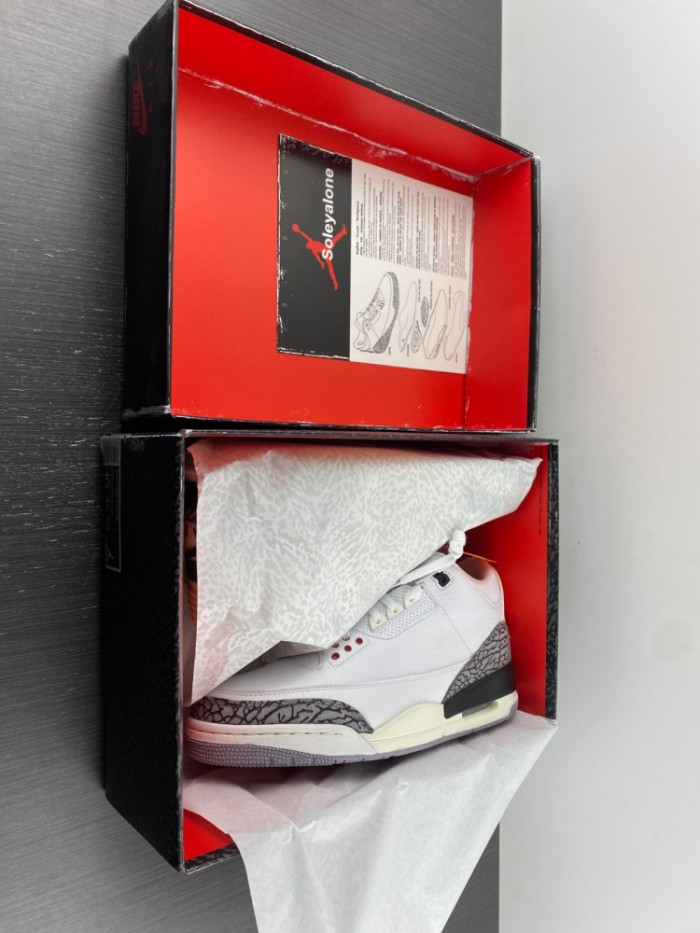 AIR JORDAN 3 WHITE CEMENT REIMAGINED SHOES DN3707-100