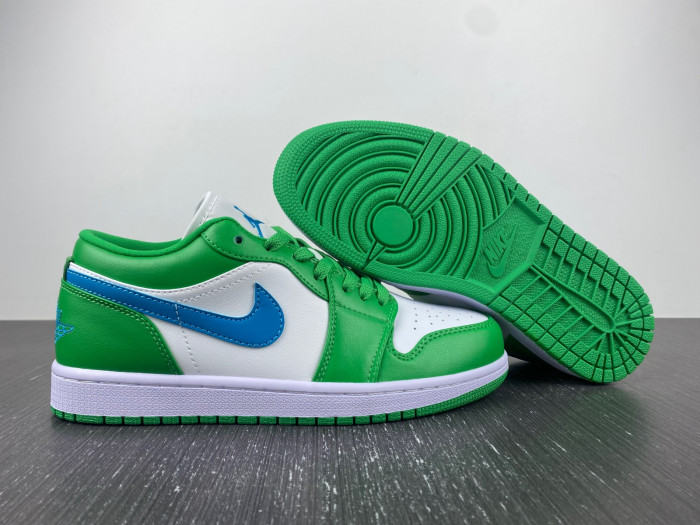 Air Jordan 1 Low White Green Blue DC0774-30418