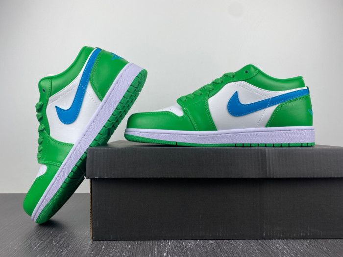 Air Jordan 1 Low White Green Blue DC0774-30418