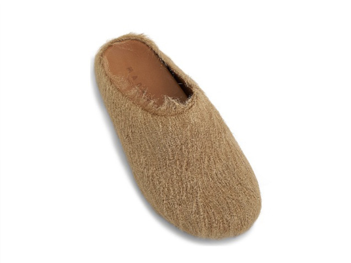 MARNI FUSSBET SABOT CALF-HAIR SLIPPERS