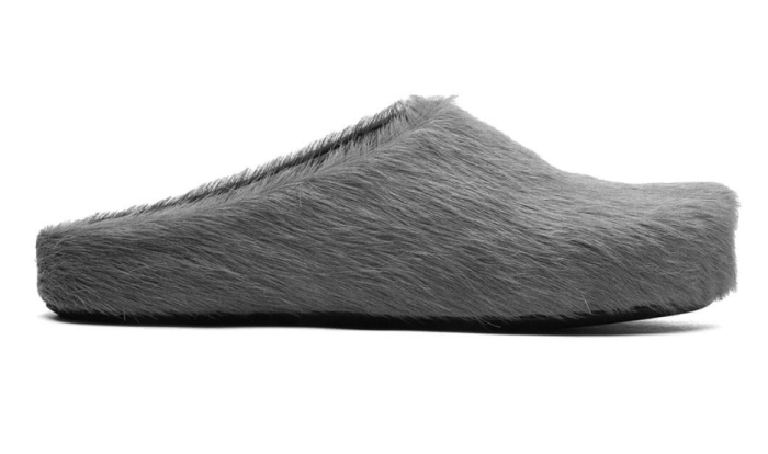 MARNI FUSSBET SABOT CALF-HAIR SLIPPERS
