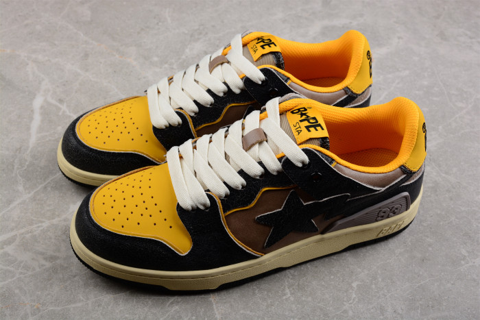 A Bathing Ape Sk8 Sta Vintage Black Yellow BA1I20-291-021