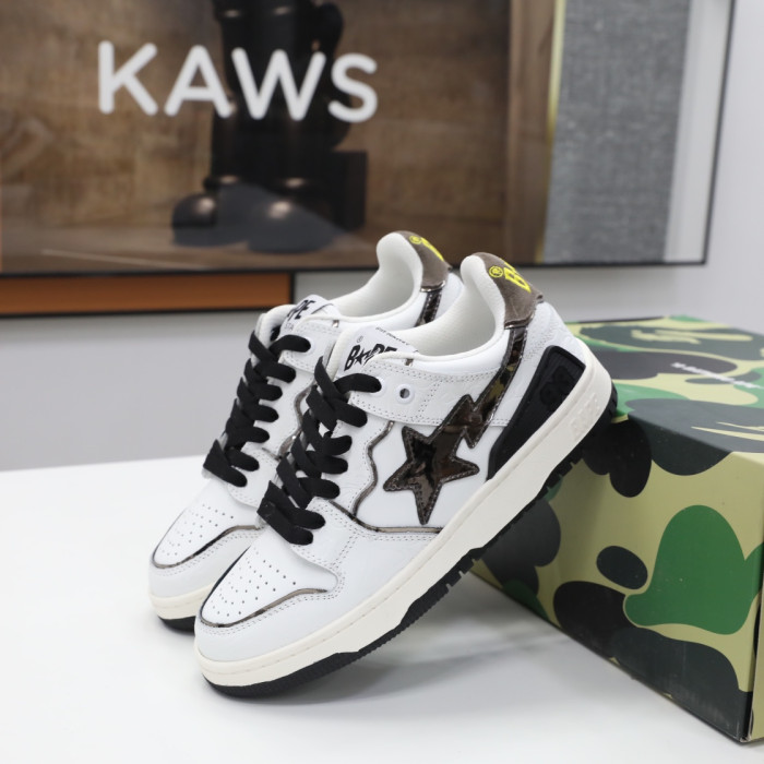 A Bathing Ape SK8 Sta White Silver BA001FWH801020_WHT_A
