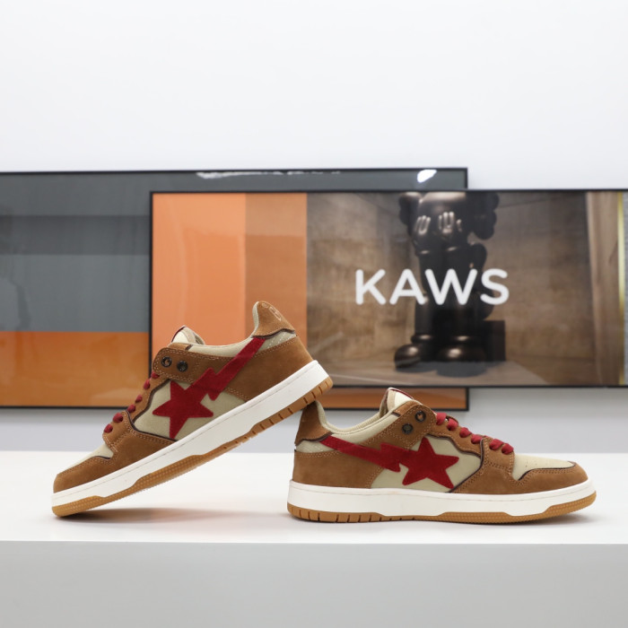 A Bathing Ape Sk8 Sta Wheat Red BA001FWG701030X