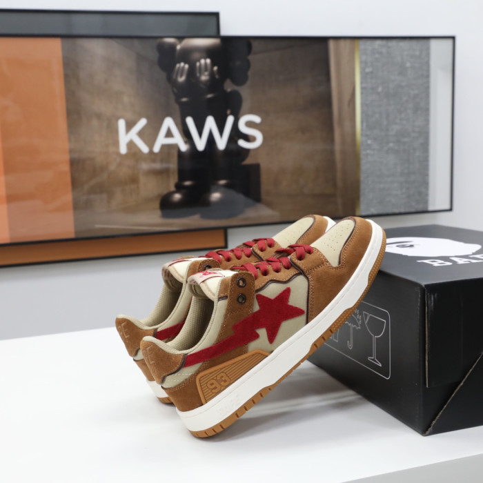 A Bathing Ape Sk8 Sta Wheat Red BA001FWG701030X