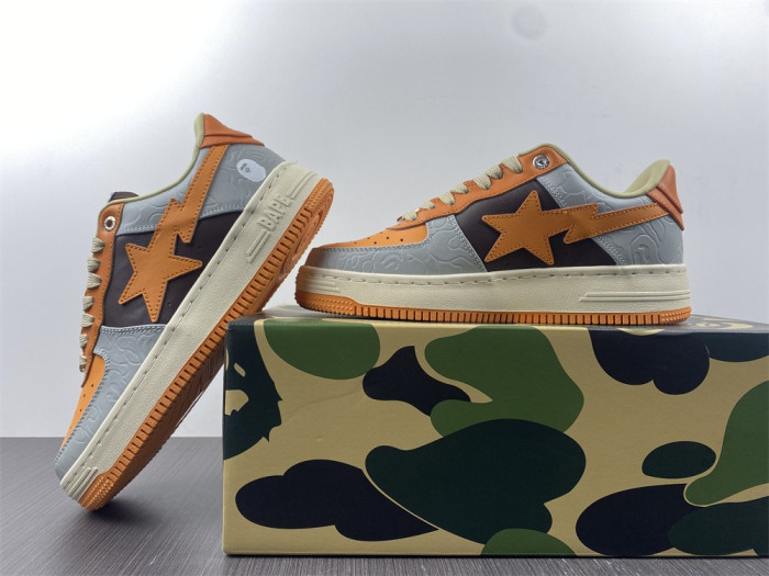 A Bathing Ape Sk8 Sta Low Orange BA1H70191002