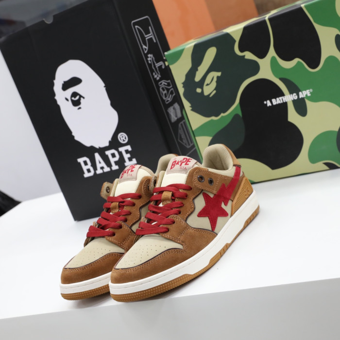 A Bathing Ape Sk8 Sta Wheat Red BA001FWG701030X