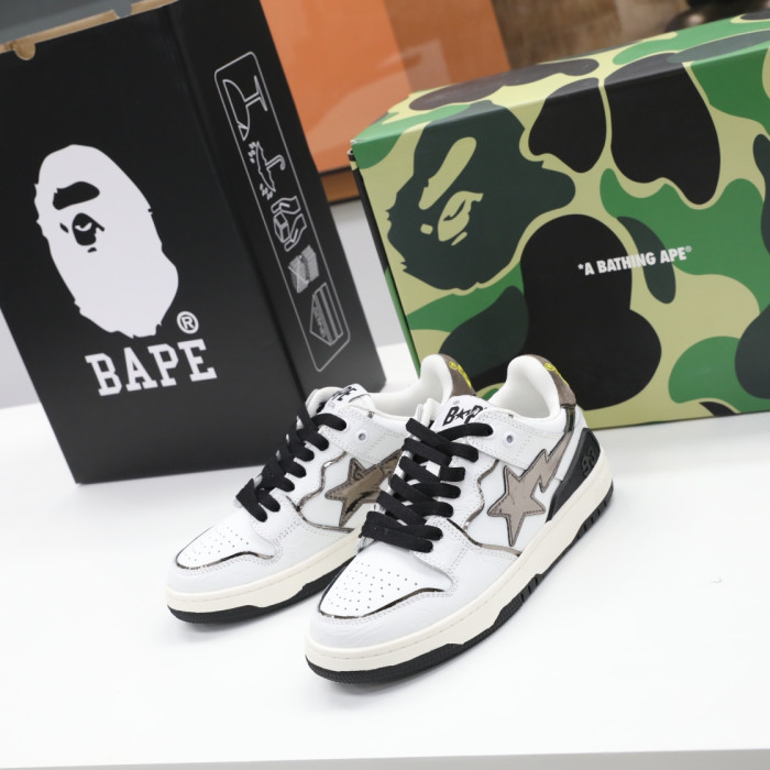 A Bathing Ape SK8 Sta White Silver BA001FWH801020_WHT_A