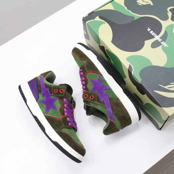 A Bathing Ape Sk8 Sta Dark Purple Green BA001FWG701029X
