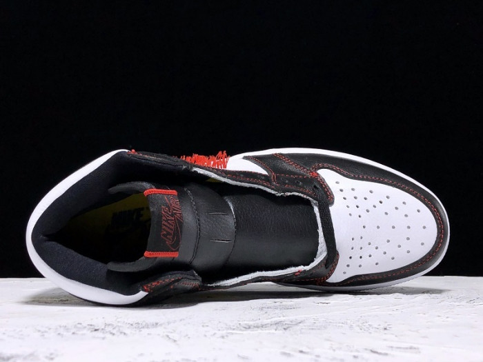 Jordan 1 Retro High Defiant White Black Gym Red CD6579-071