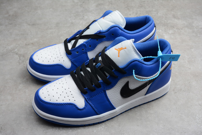 Jordan 1 Low Hyper Royal Orange Peel 553558-401