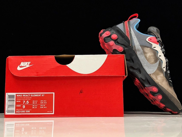 Nike React Element 87 Blue Chill Solar Red AQ1090-006