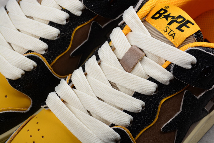 A Bathing Ape Sk8 Sta Vintage Black Yellow BA1I20-291-021