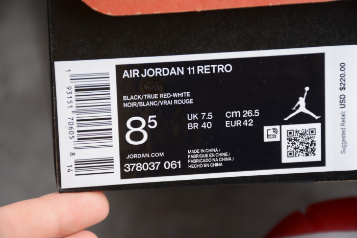 Air Jordan 11 “Bred”  378037-061