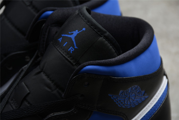Jordan 1 Mid White Black Royal 554724-140
