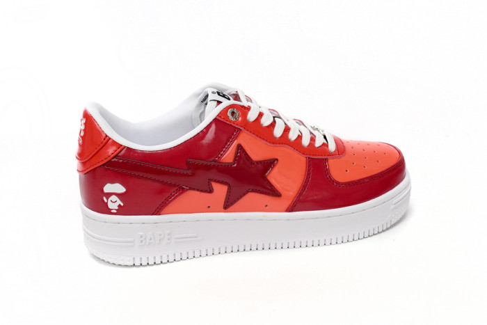 a bathing ape bape sta low white dark red mirror surF**e 1h20191046