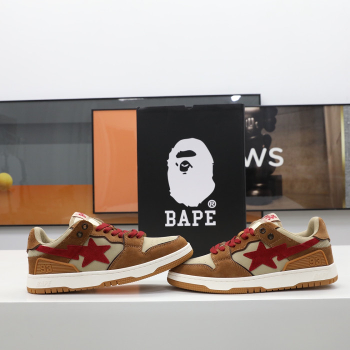 A Bathing Ape Sk8 Sta Wheat Red BA001FWG701030X