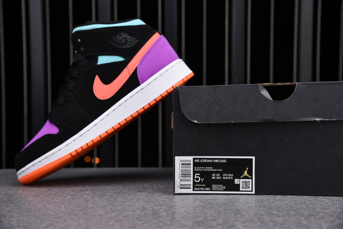 Jordan 1 Mid Multi-Color (GS)  554725 083