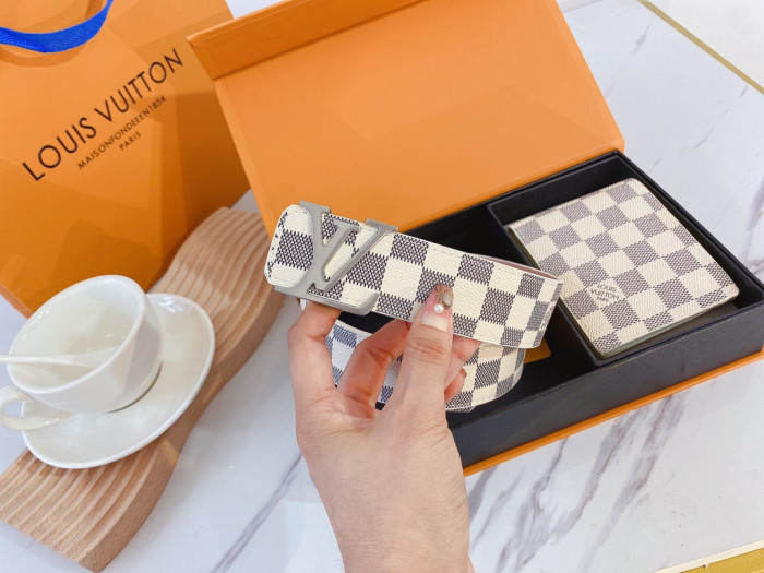 LV WALLET & BELT SET (3.8 CM)
