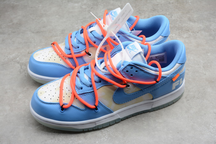 Off-White x Futura x Dunk Low SB UNC University Blue Summit White DD0856-403