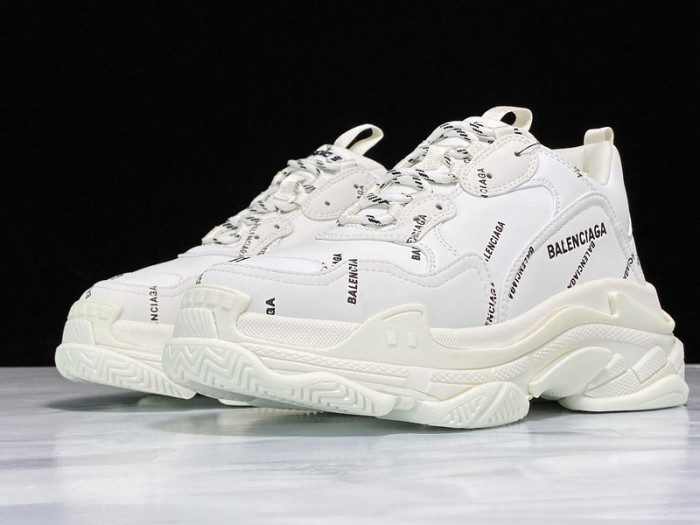 Balenciaga Triple S Allover Logo White 536737 W2FA1 9010